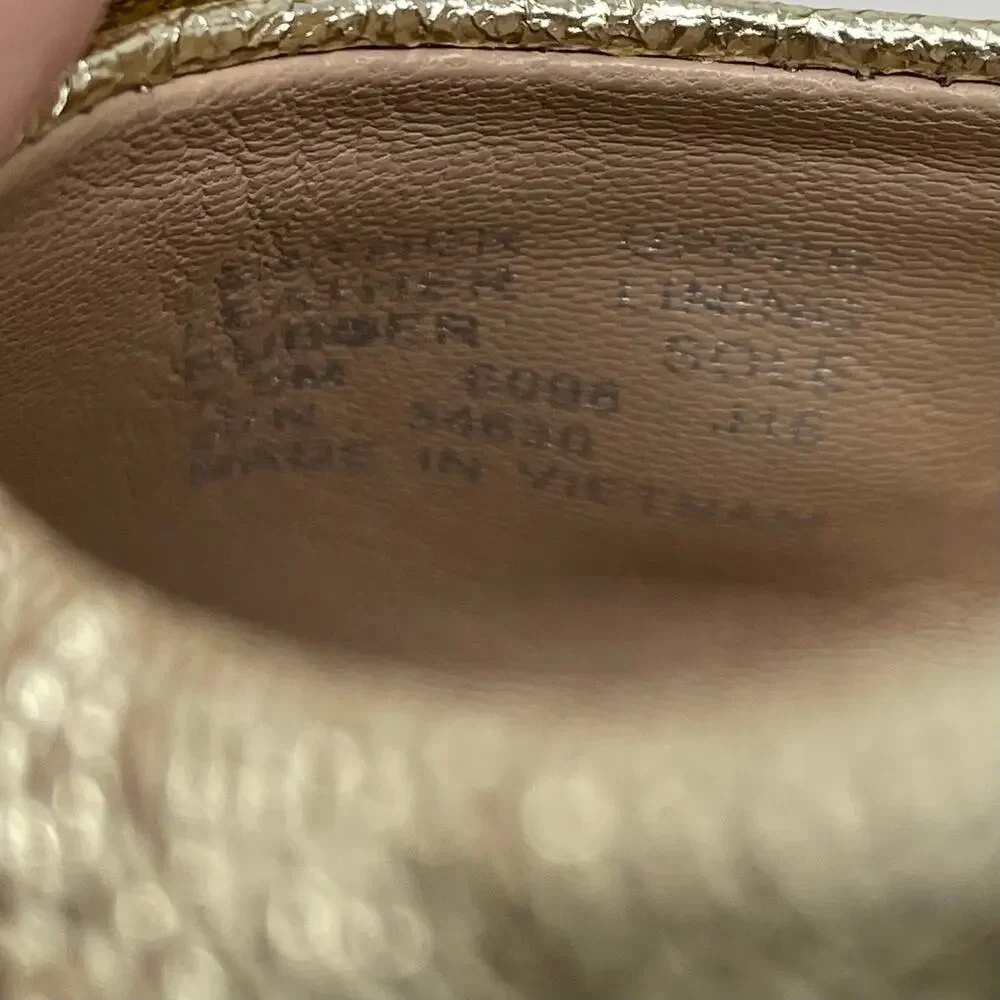 Tory Burch Gold Logo Ballet Flats
